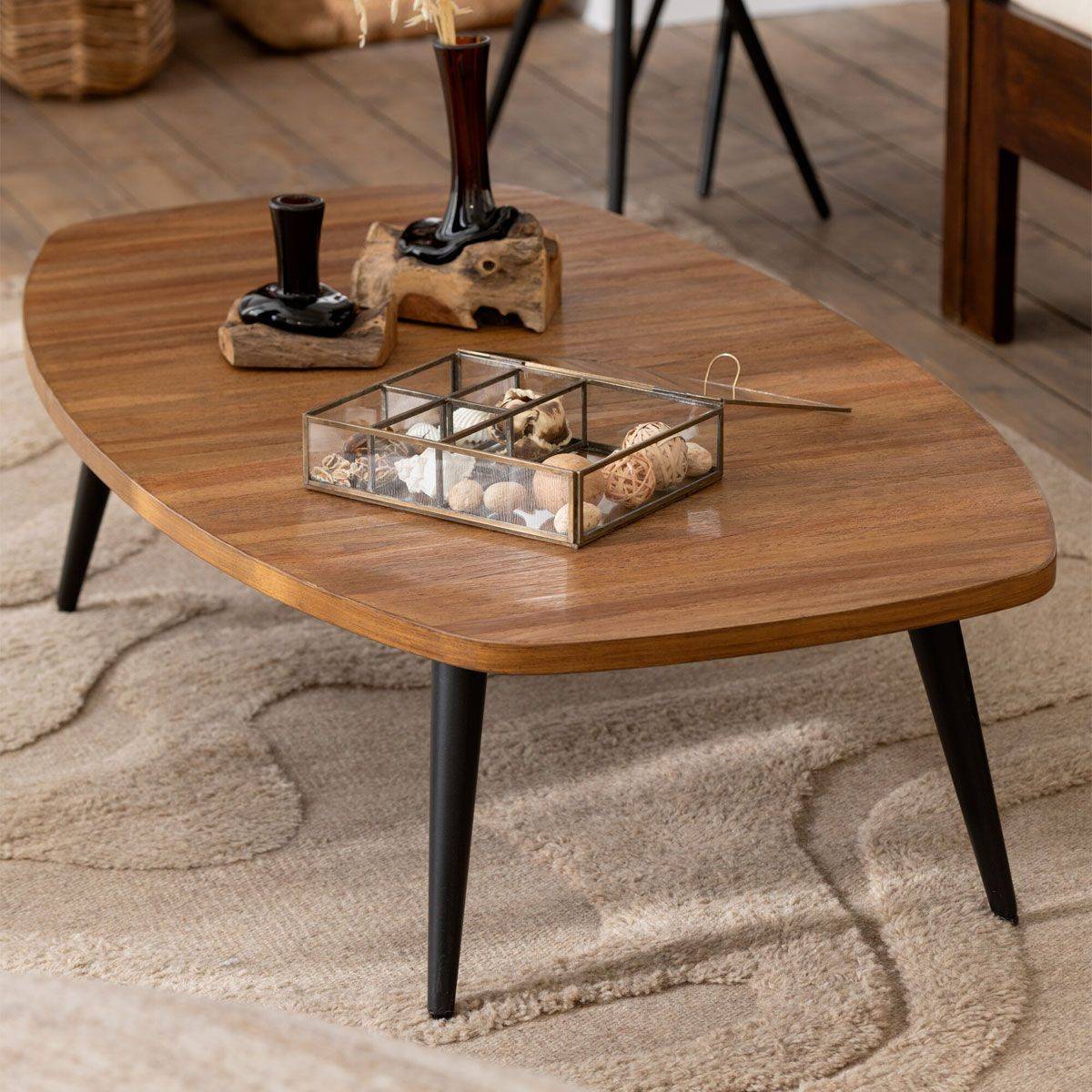 Table Basse en Bois "Teck" 120cm Naturel - Image 6