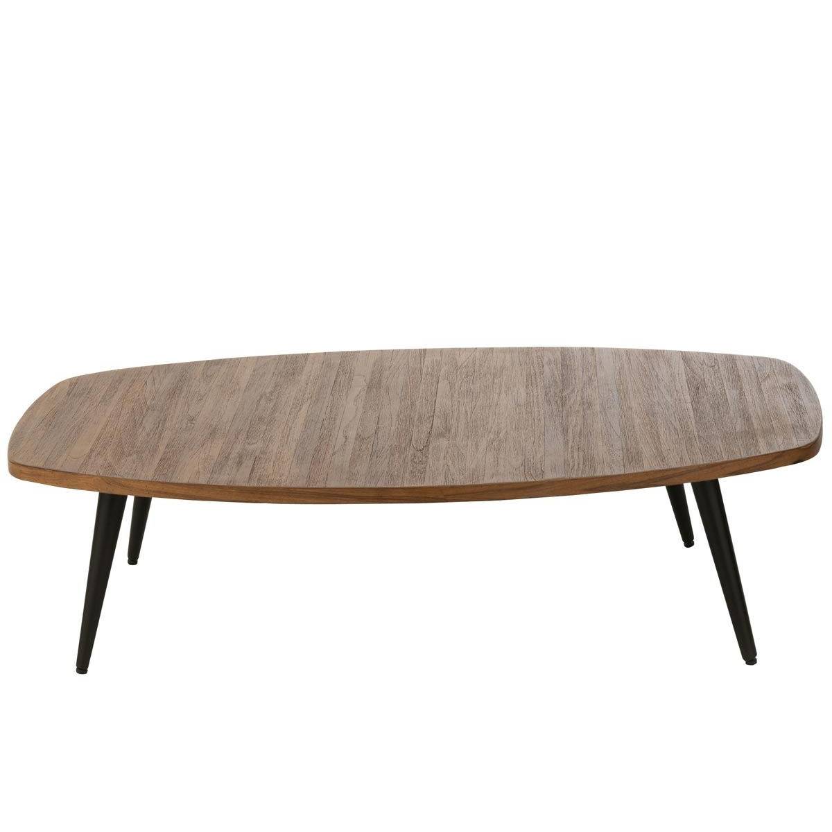 Table Basse en Bois "Teck" 120cm Naturel - Image 2