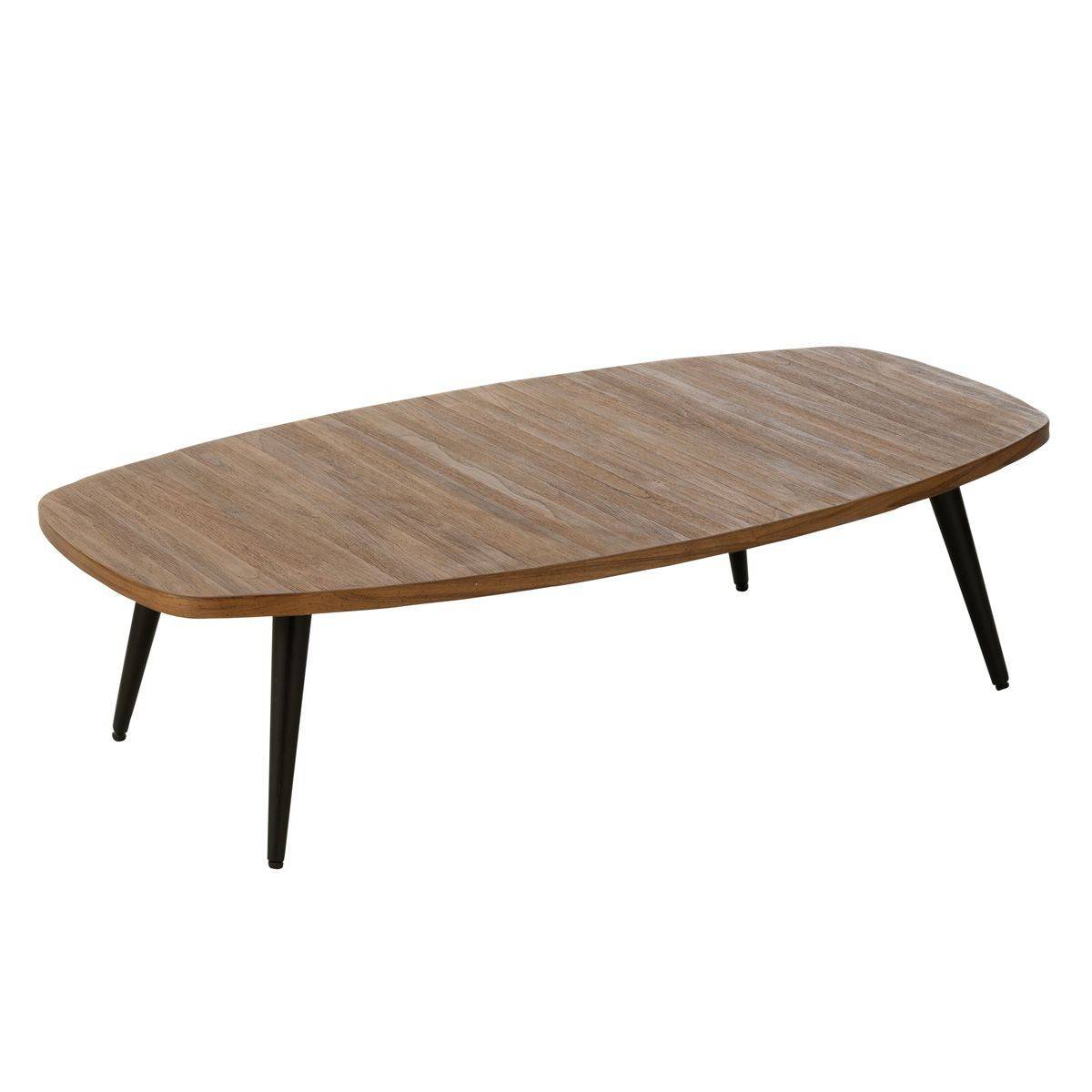 Table Basse en Bois "Teck" 120cm Naturel - Image 1