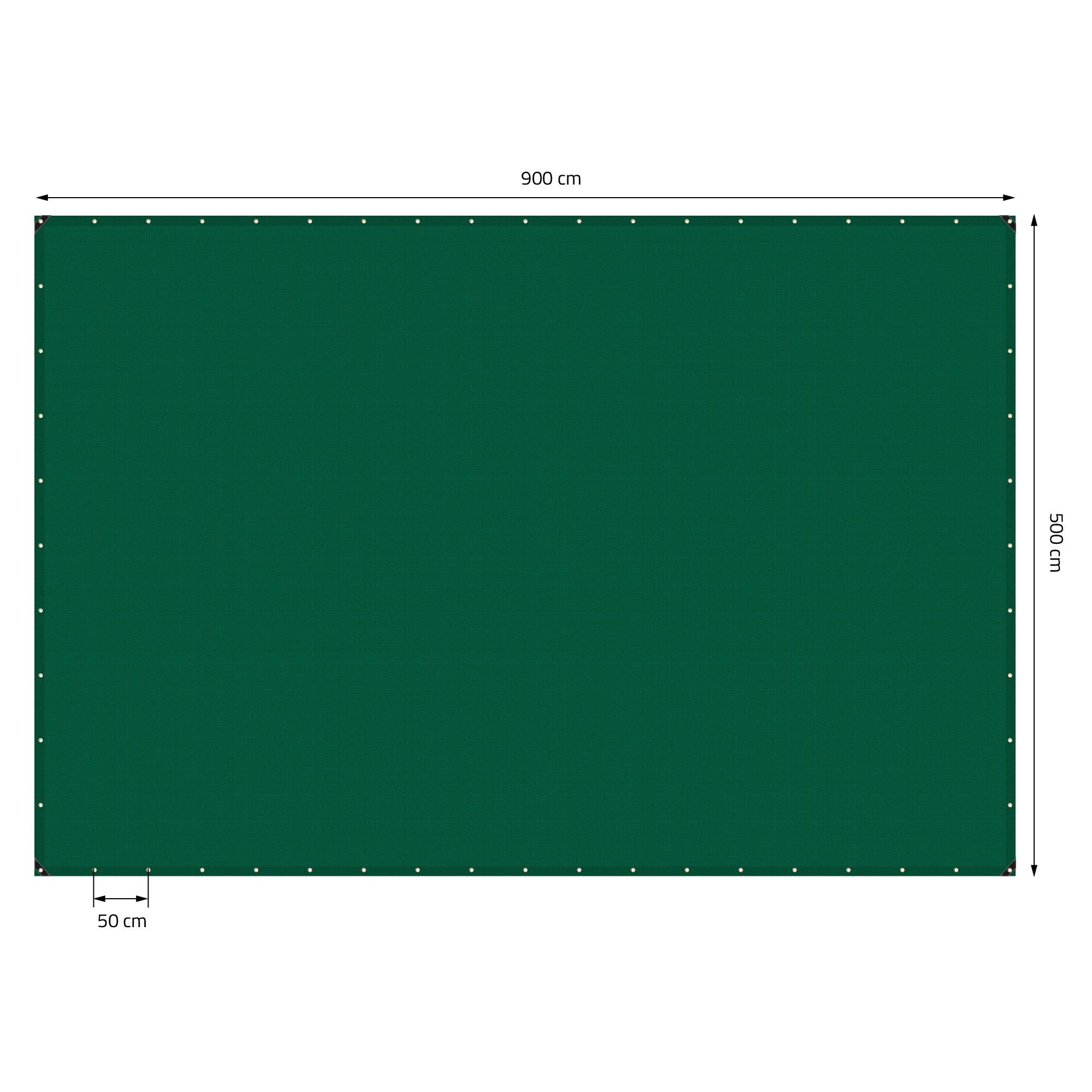Ecd-Germany - Bâche de Protection Premium avec Œillets + 10 Crochets, 5x9m 45m², 650g/m², Vert, Tissu PVC, Indéchirable, Imperméable - Image 5