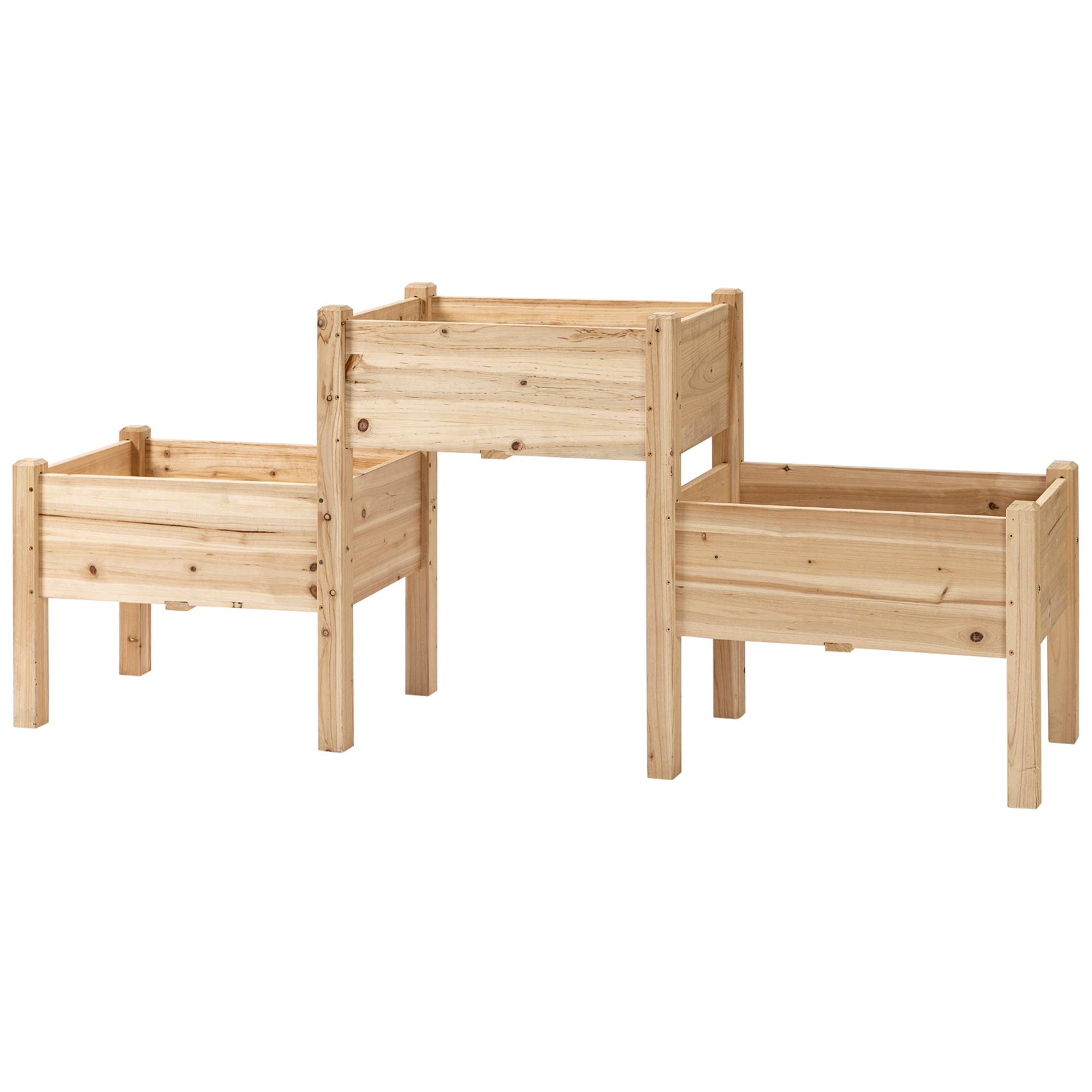Jardinière sur pieds bois de sapin naturel 184 x 45 x 80 cm - PANGIVO - Image 1