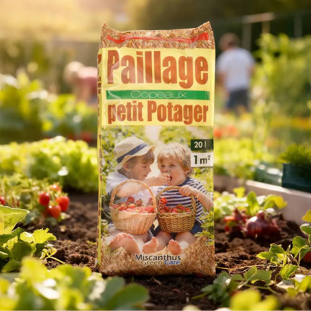 Autre - Copeaux de Roseau pour Potagers et Massifs - Paillage Petit Potager® (Sac de 20L) - Image 4