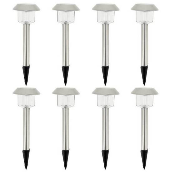 Lumisky - Lot de 8 balises solaires LED blanc froid - ALESIA - LUMISKY - Métal - Extérieur - Image 1