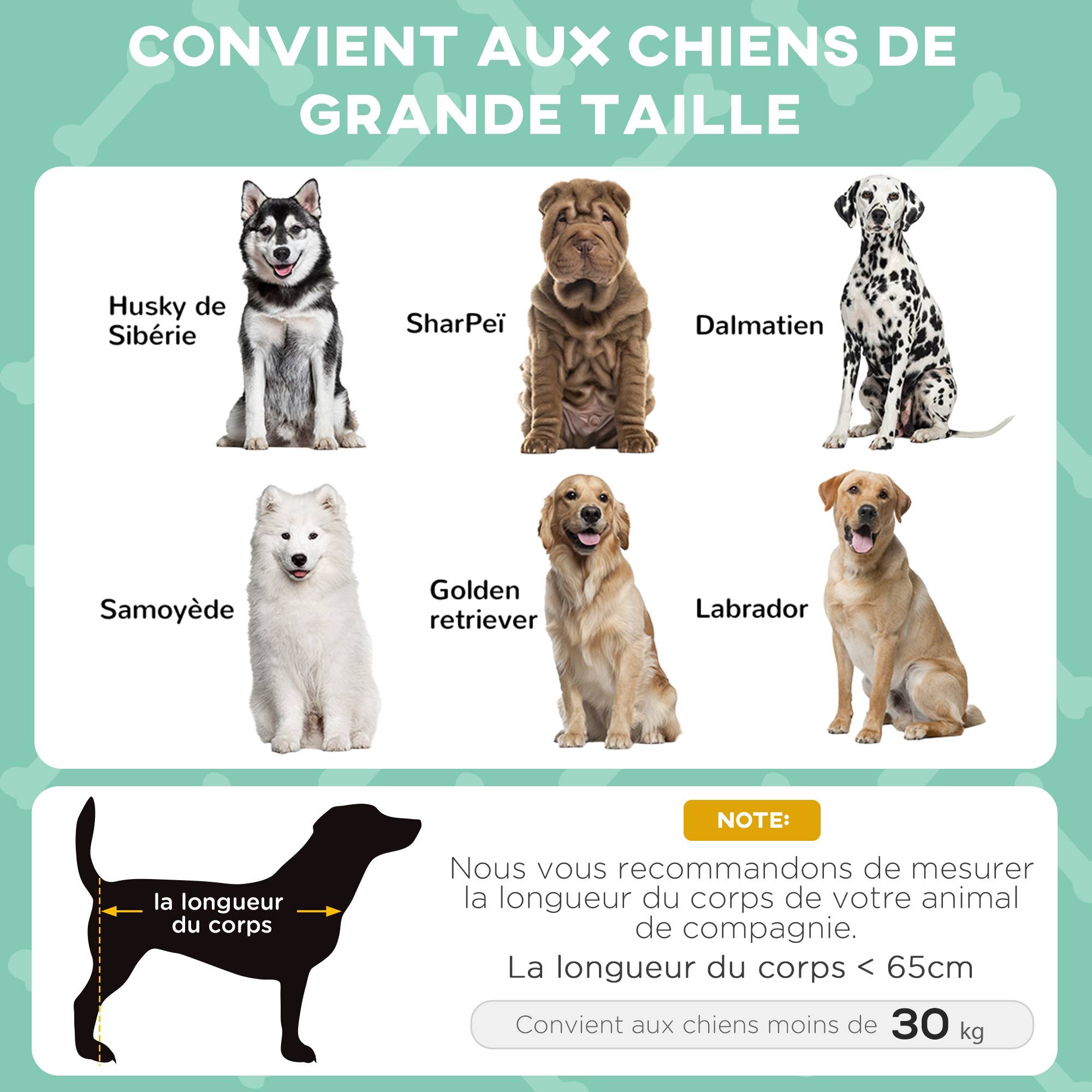 Lit pour chien acier et textilène gris 106 x 76 x 94 cm - PANGIVO - Image 6