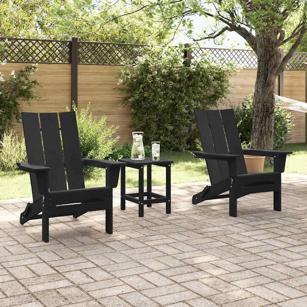 PANGIVO - Chaise de jardin Polyéthylène Noir 80.5 x 74.5 x 92 cm, Poids :33.84kg - PANGIVO - Image 3