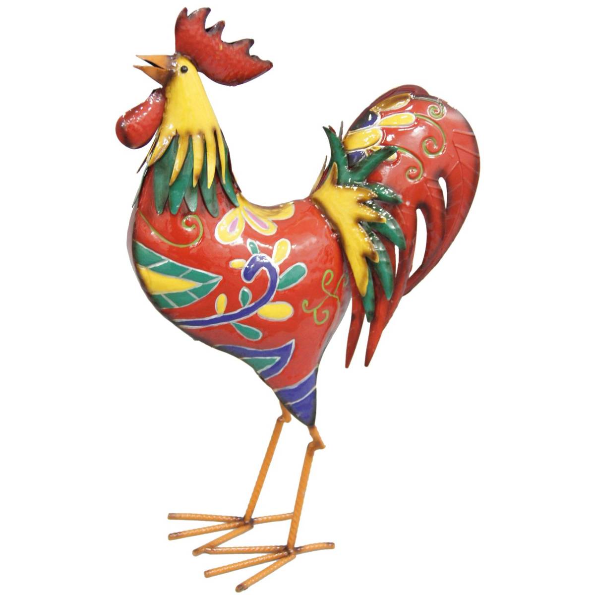 Aubry Gaspard - Coq en métal laqué multicolore - Image 1
