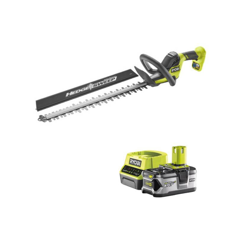 Ryobi - Pack RYOBI Taille-haies 18V One+ Brushless LINEA 45 cm RY18HT45A-0 - 1 Batterie 4.0Ah - 1 Chargeur rapide RC18120-140 - Image 1