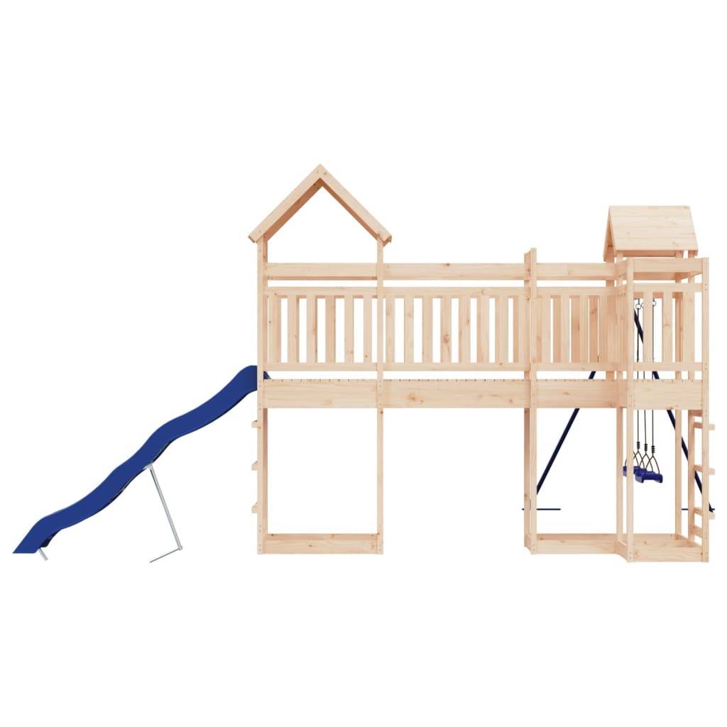 Helloshop26 - Aire de jeux d'extérieur balançoires toboggan portiques robuste jeux jardin 362 x 560 x 264 cm bois de pin massif - Image 5