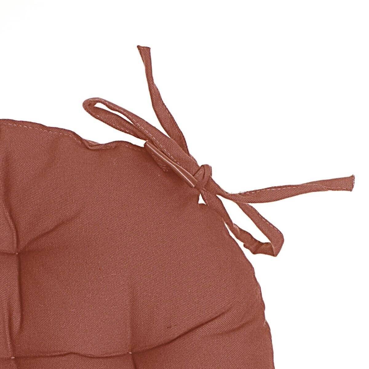 Galette de Chaise Ronde "Leana" 38cm Terracotta - Image 2