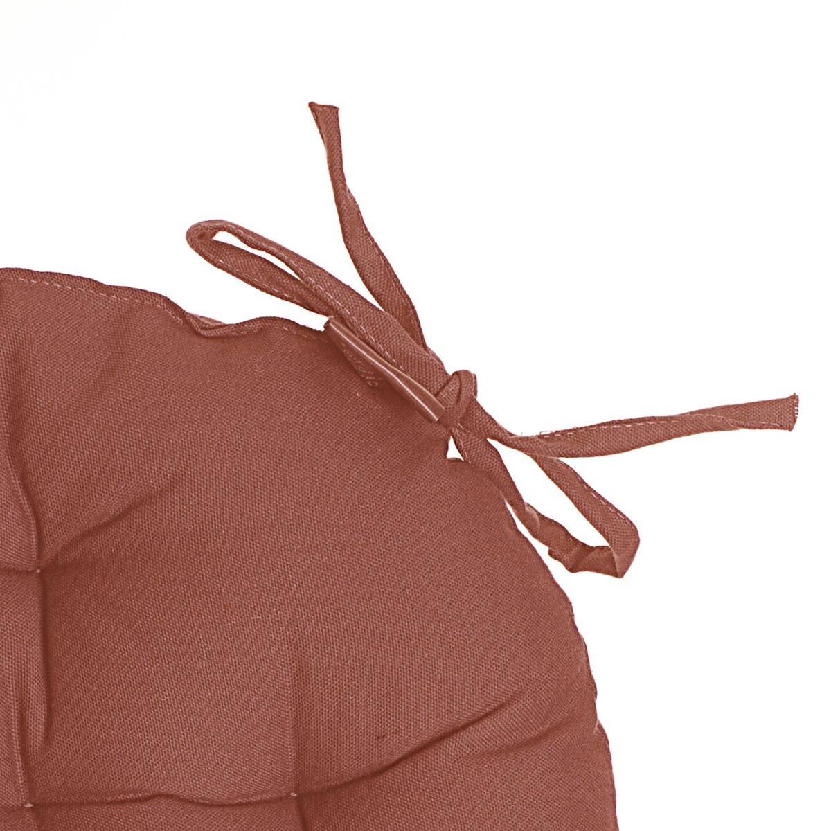 Atmosphera - Galette de chaise ronde rose terracotta D38cm - Atmosphera Créateur d'intérieur - Image 2