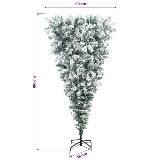 Vidaxl - Sapin de Noël artificiel inversé 180 cm PVC et Acier vidaXL 42055172 - Image 3