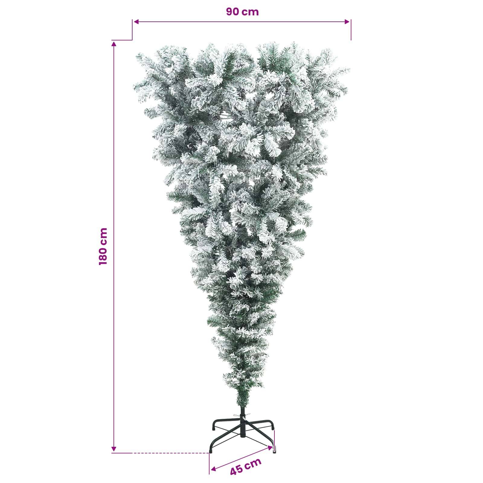 Vidaxl - Sapin de Noël artificiel inversé 180 cm PVC et Acier vidaXL 42055172 - Image 3