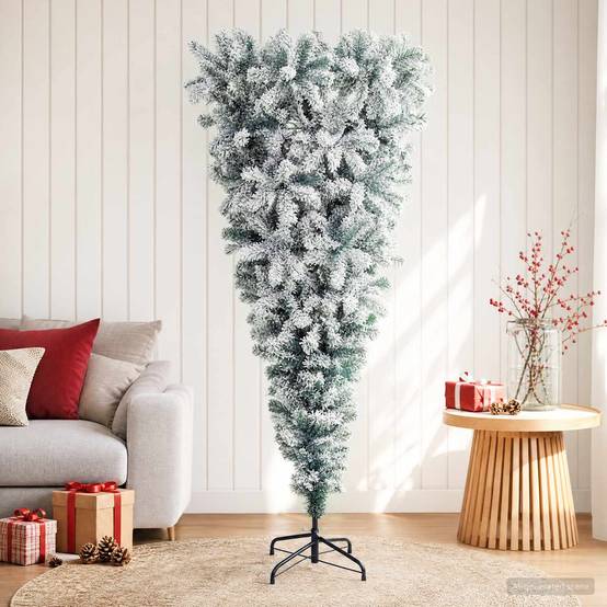Vidaxl - Sapin de Noël artificiel inversé 180 cm PVC et Acier vidaXL 42055172 - Image 1