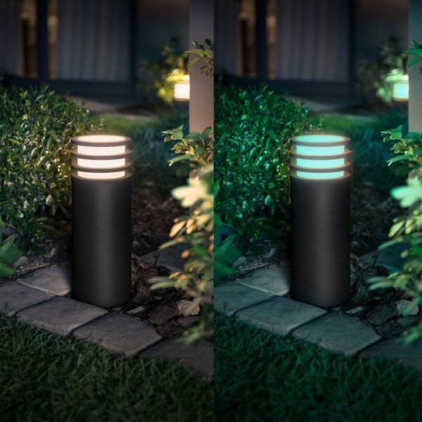 Philips - Lampe sur pied - PHILIPS HUE - Lucca - Anthracite - 1xA60 WCA - IP44 - Image 2