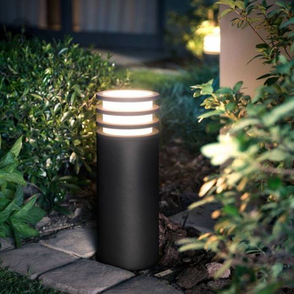 Philips - Lampe sur pied - PHILIPS HUE - Lucca - Anthracite - 1xA60 WCA - IP44 - Image 3