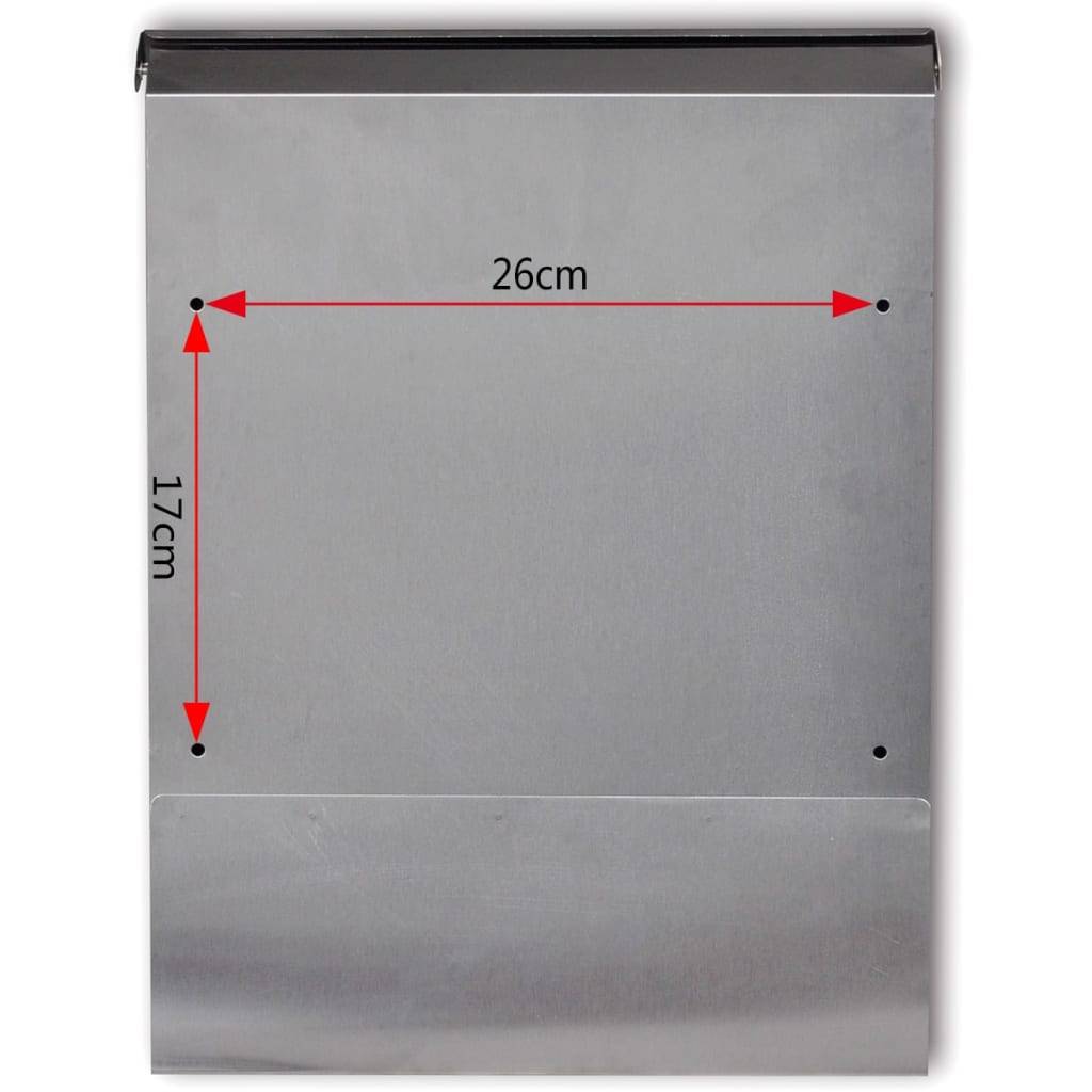 Boîte aux lettres Argent 30 X 12 cm - Prolenta Premium - Image 5