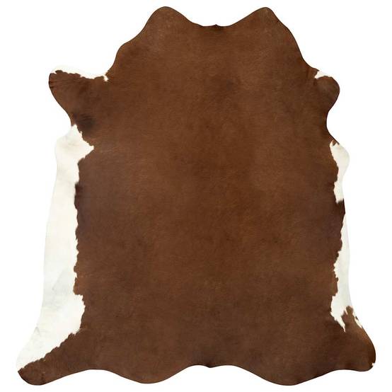 Tapis de Sol en Peau de Vache Véritable Doux et Lisse pour Décoration Rustique Marron et Blanc 150x170 cm – ComfortXL Outdoor Living - Image 7