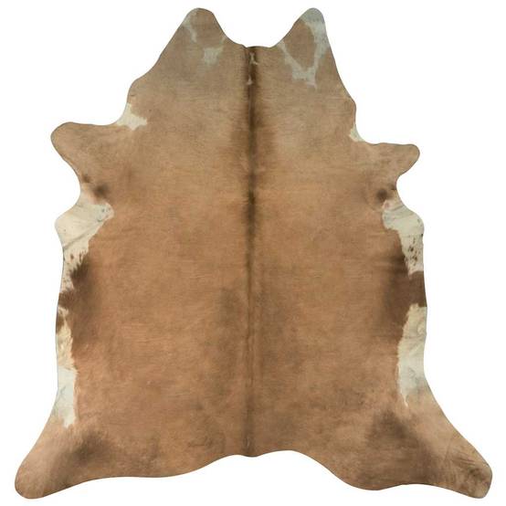 Tapis de Sol en Peau de Vache Véritable Doux et Lisse pour Décoration Rustique Marron et Blanc 150x170 cm – ComfortXL Outdoor Living - Image 5
