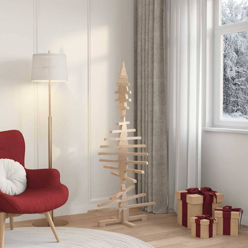 Maison Chic - Sapin de Noël, Arbre de Noël en bois pour décoration 150 cm Bois de pin massif u3923q - Image 3