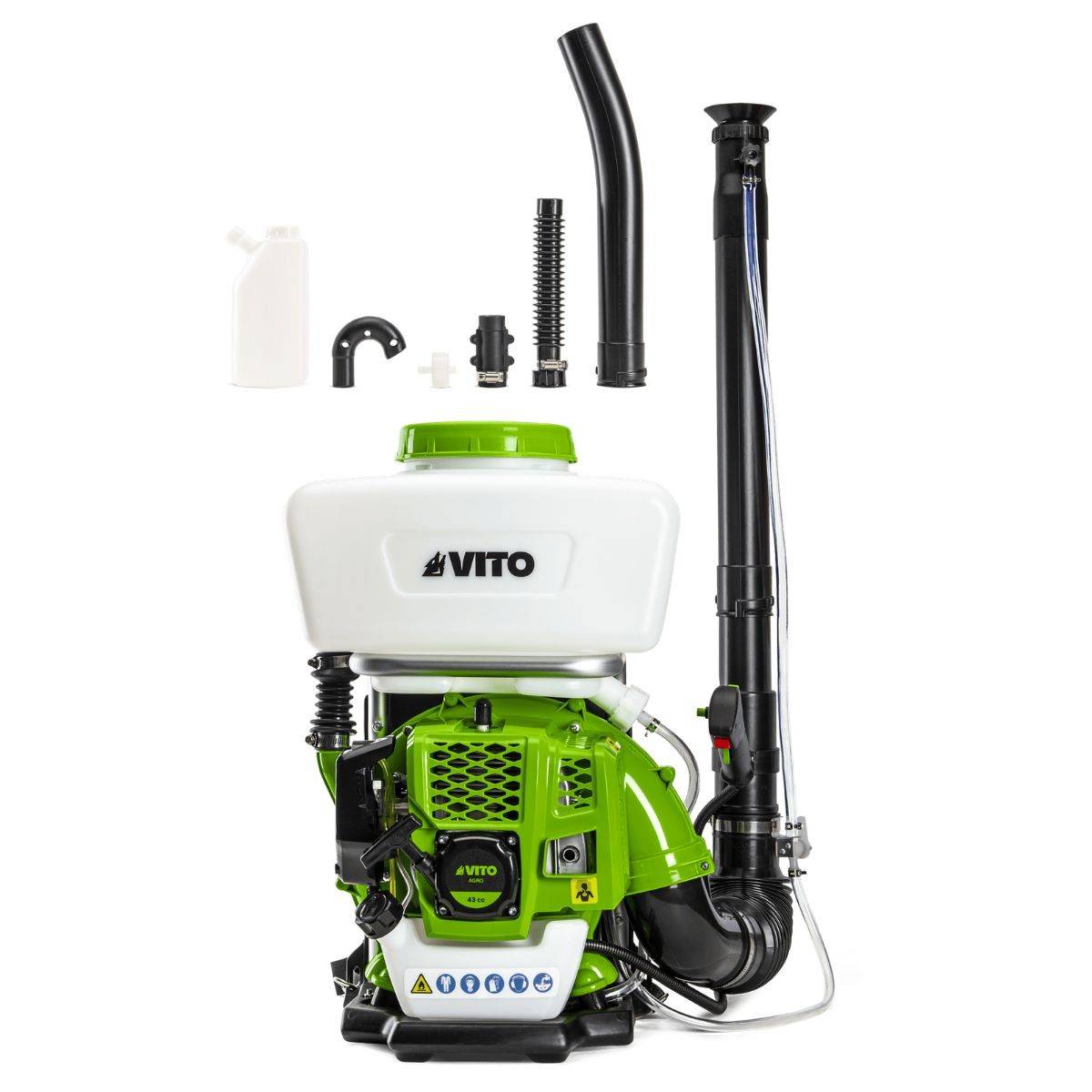 Pulvérisateur Thermique Atomiseur 14L - 2T 43 CC - Pulvérisateur Poudres & Liquides Portée 12m - Jardinage, Agriculture VITO - Image 1