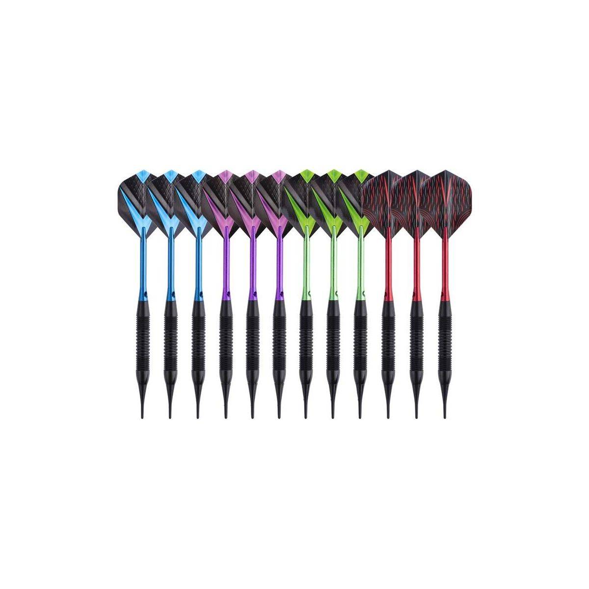 Jardindeco - Jeu de 12 fléchettes professionnelles à pointe plastique 19 gr Cupra - Image 1