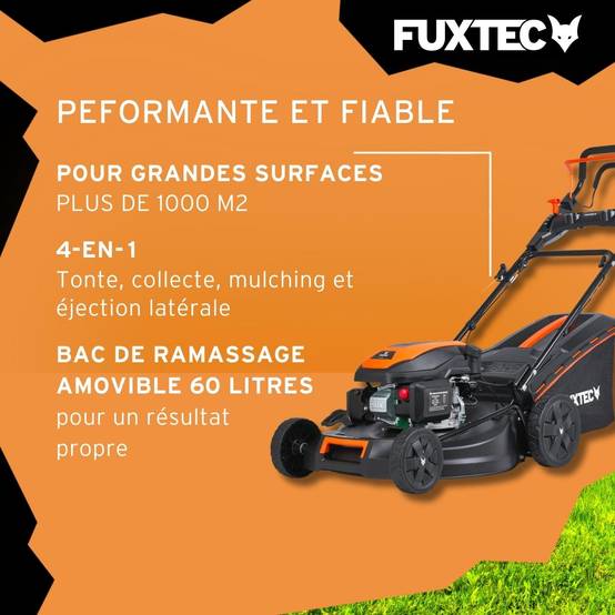 FUXTEC - Tondeuse thermique autotractée 51 cm, 170 cm³, 60 L Easy Clean – FX-RM5170PRO – FUXTEC - Image 5