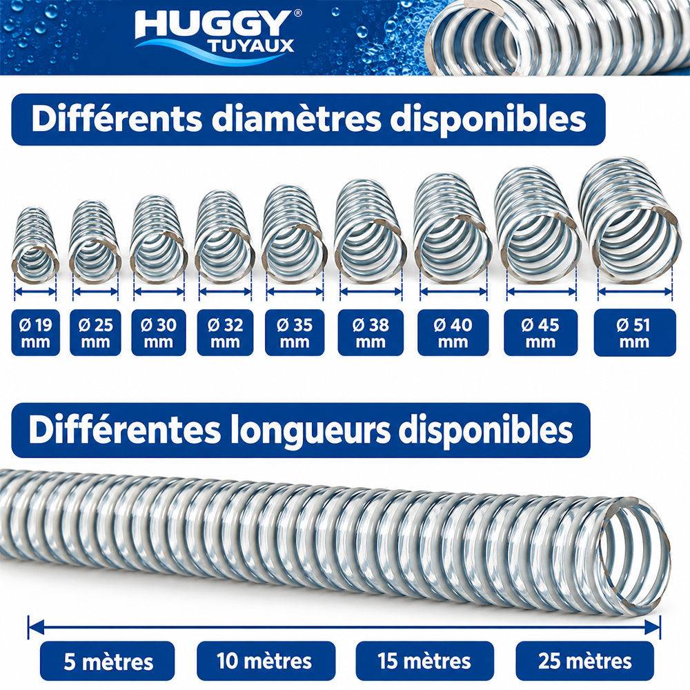 Huggy Tuyaux - Tuyau d'aspiration ALIFLEX Ø 30 mm - Longueur 15 mètres - HUGGY TUYAUX - Image 5
