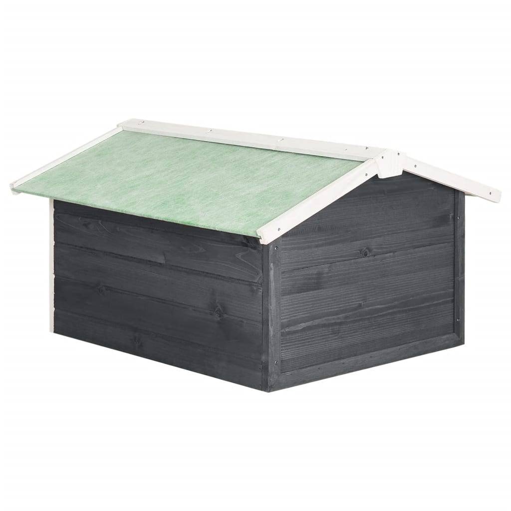 Vidaxl - Garage de tondeuse à gazon 72x87x50 cm Gris et blanc Sapin vidaXL 170879 - Image 6