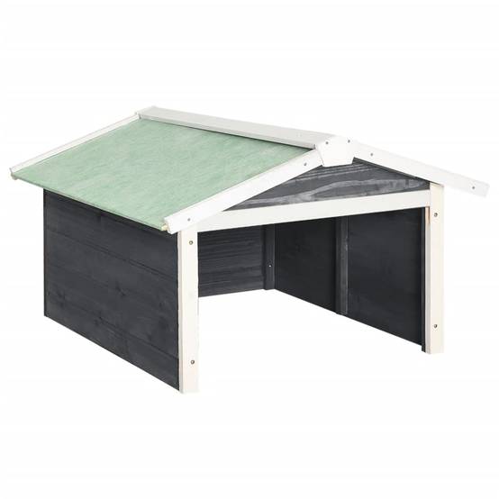 Vidaxl - Garage de tondeuse à gazon 72x87x50 cm Gris et blanc Sapin vidaXL 170879 - Image 2