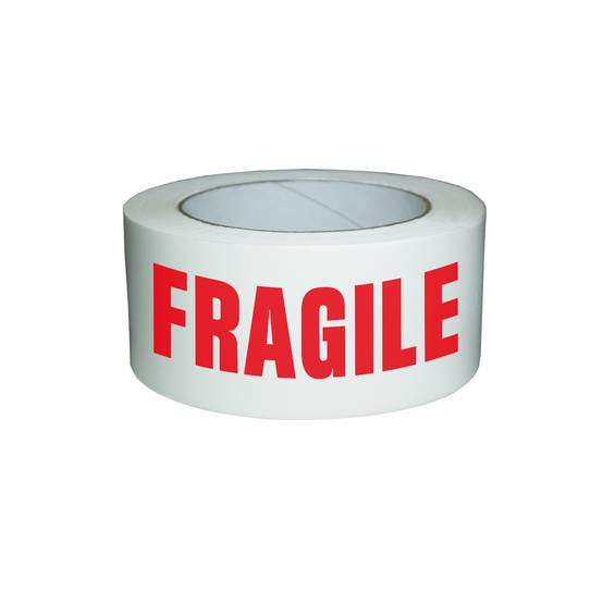 Tecplast - Ruban adhésif d'emballage 28µ blanc imprimé "FRAGILE" en rouge - Adhésif d'expédition 50 mm x 100 m - Carton de 36 TECPLAST - Image 3