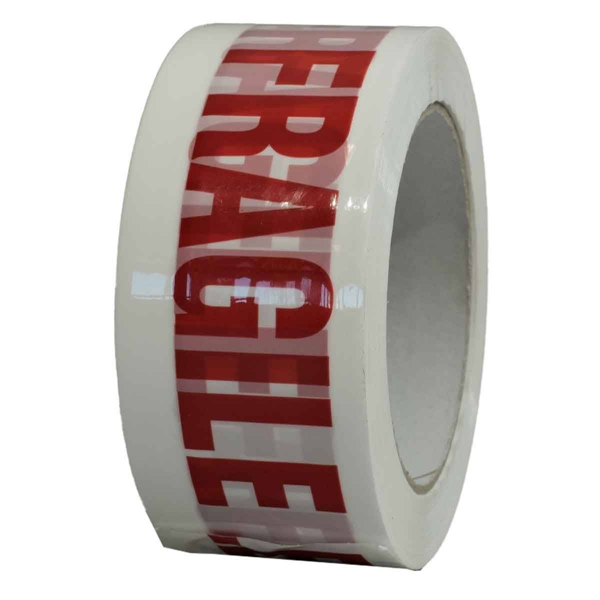 Tecplast - Ruban adhésif d'emballage 28µ blanc imprimé "FRAGILE" en rouge -  Adhésif d'expédition 50 mm x 100 m - Carton de 36 TECPLAST - Image 5