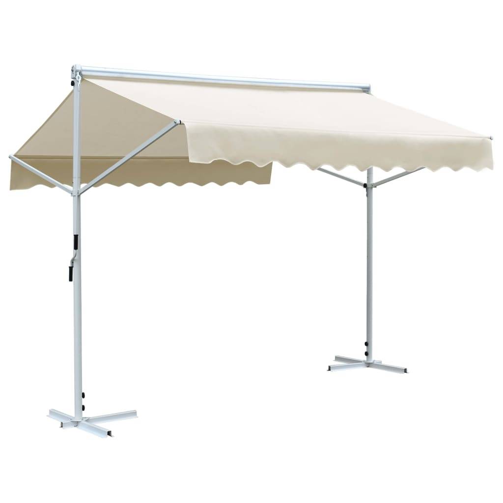 Helloshop26 - Auvent sur pied 3x3 m crème - Image 1