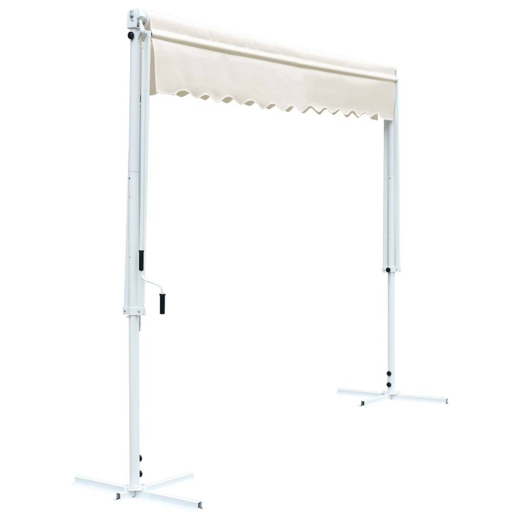 Helloshop26 - Auvent sur pied 3x3 m crème - Image 4
