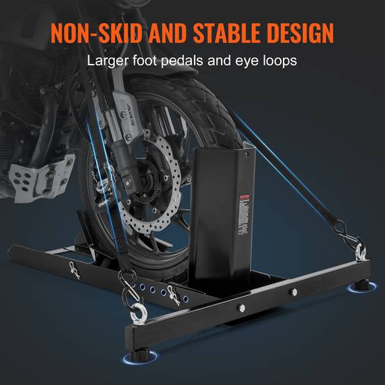 Vevor - VEVOR Bloque roue moto 816,5 kg, acier. Support transport, diamètre 381-558 mm. - Image 4