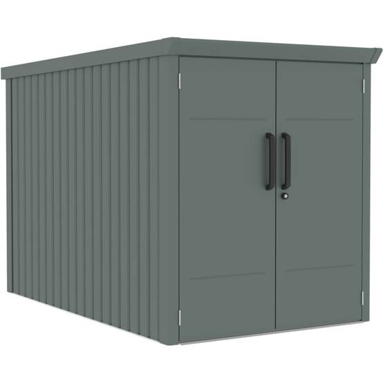 Abri vélos 3 places métal vert sauge 2,74m² X-Metal - Image 2