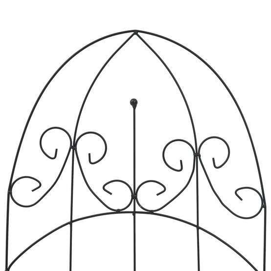 Lot de 3 Tuteurs pour Plantes Grimpantes Fer Design Arqué pour Jardin Terrasse Noir 40x100 cm – ComfortXL Outdoor Living - Image 4