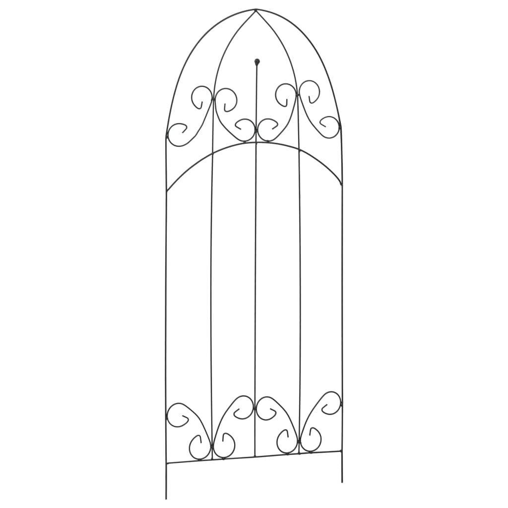 Lot de 3 Tuteurs pour Plantes Grimpantes Fer Design Arqué pour Jardin Terrasse Noir 40x100 cm – ComfortXL Outdoor Living - Image 3