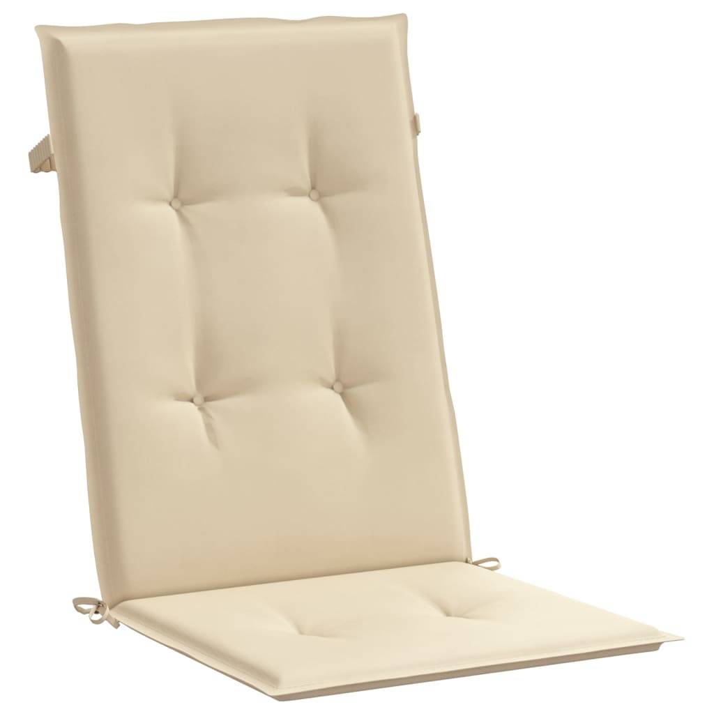 Lot de 4 Coussins d'extérieur - Coussins de chaise de jardin dossier haut - Coussins de Siège pour intérieur et extérieur beige tissu - Image 5