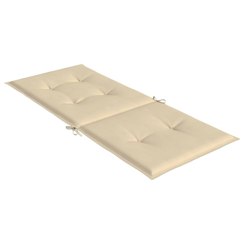 Lot de 4 Coussins d'extérieur - Coussins de chaise de jardin dossier haut - Coussins de Siège pour intérieur et extérieur beige tissu - Image 6