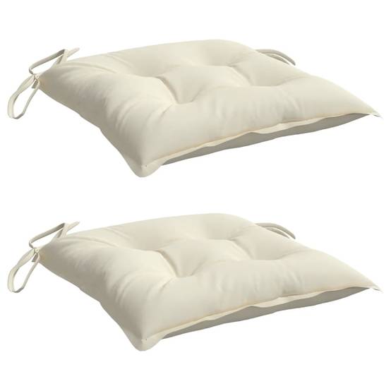 Coussins de chaise tissu oxford blanc crème 50 x 50 x 7 cm, poids:1.65kg - PANGIVO - Image 3