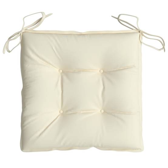 Coussins de chaise tissu oxford blanc crème 50 x 50 x 7 cm, poids:1.65kg - PANGIVO - Image 6