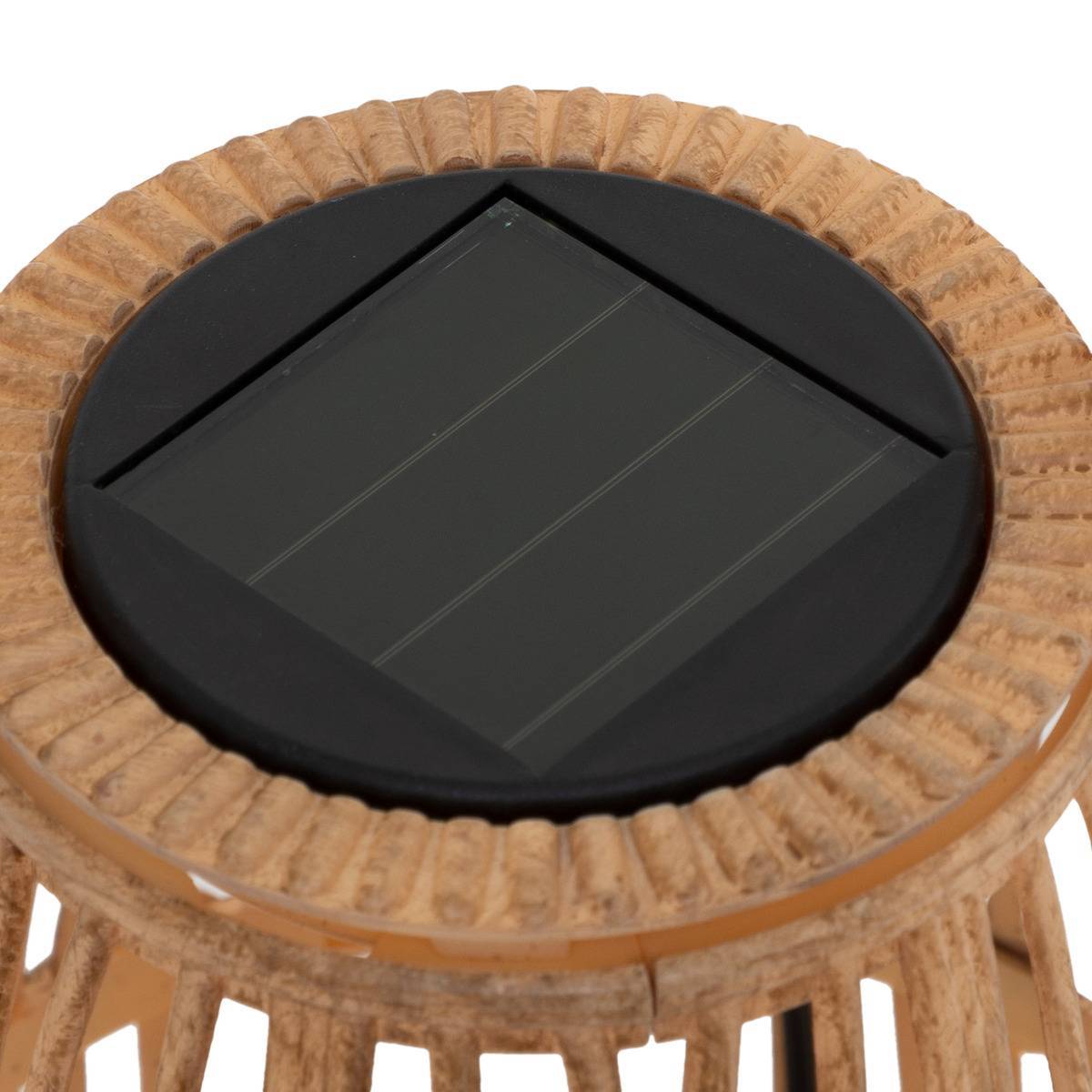 Atmosphera - Lanterne solaire "Rania" H23cm beige ATMOSPHERA CREATEUR D'INTERIEUR - Image 3