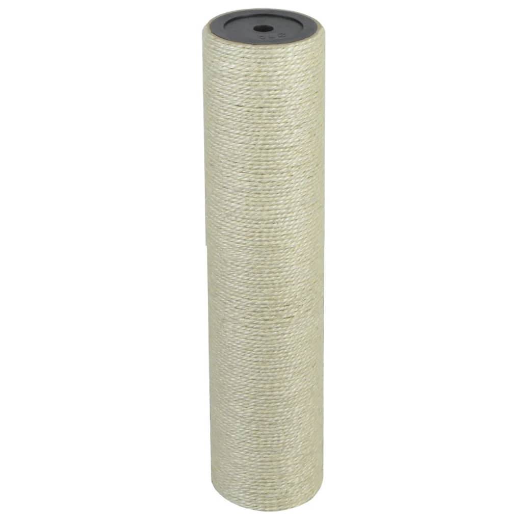 Poteau grattoir pour chat sisal beige 8 x 8 x 35 cm - PANGIVO - Image 1