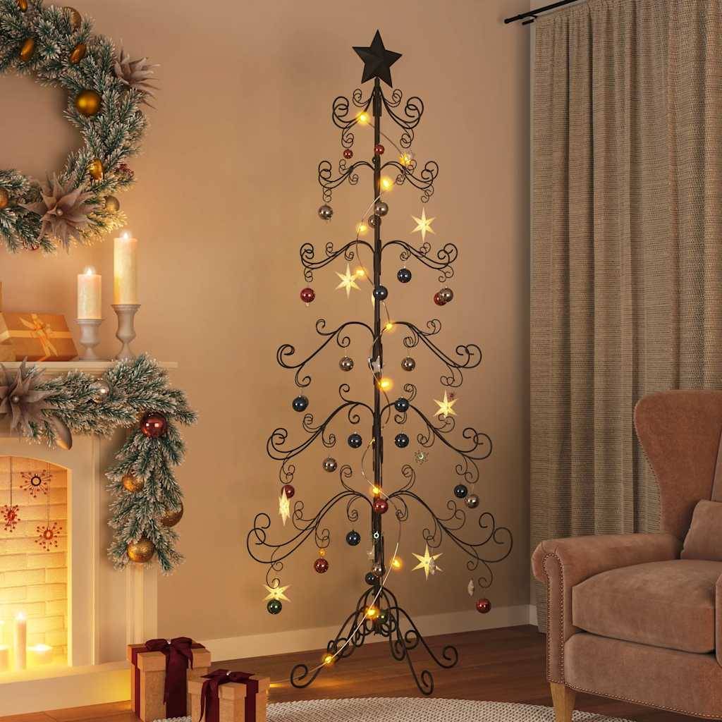 Prolenta Premium - Sapin de noel en bois Paul-Louis-René Noir 81 X 81 cm - P87209N - Image 1