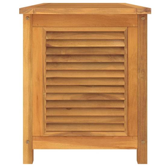 Boîte de rangement jardin et sac 114 x 50 x 58 cm bois massif teck - Image 5
