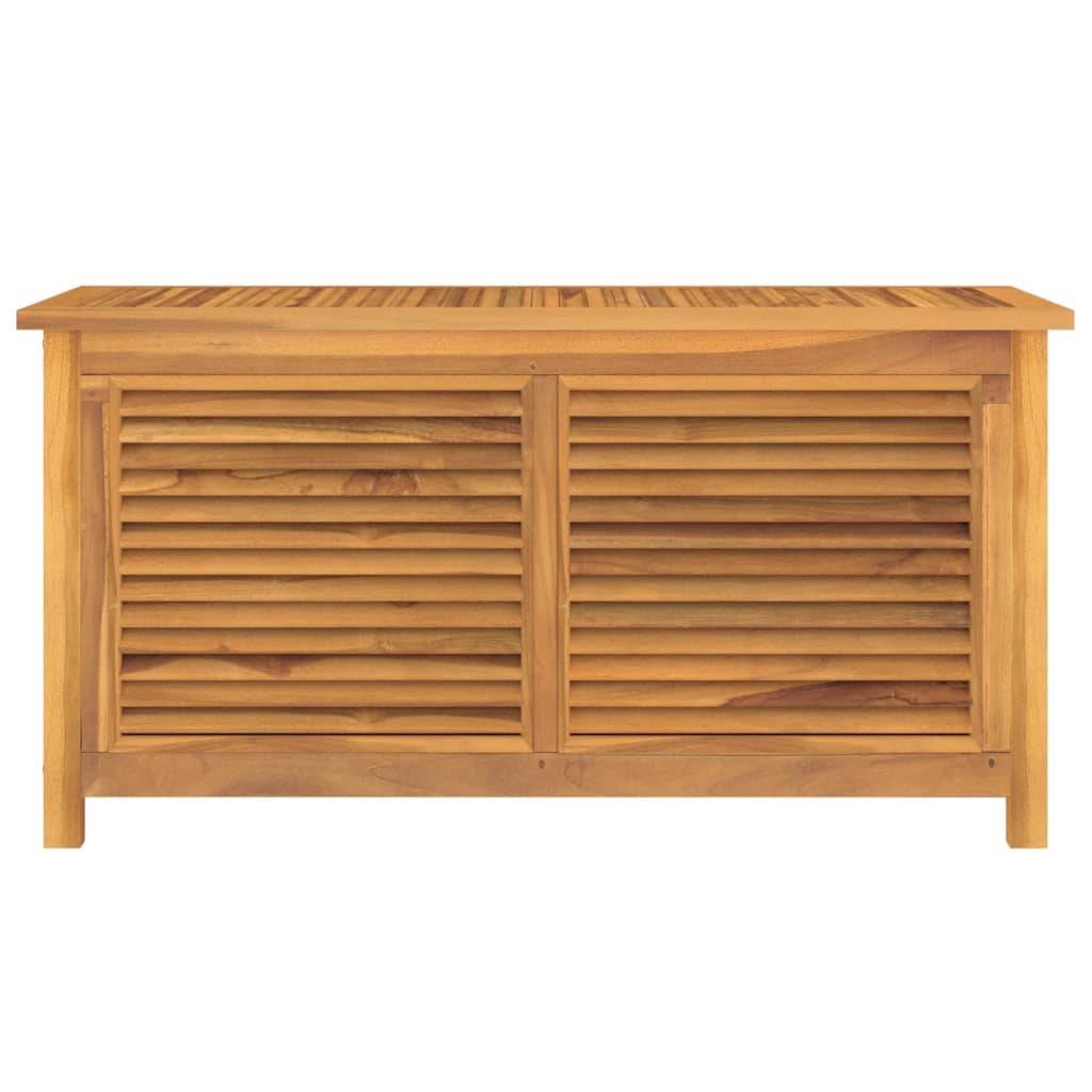 Boîte de rangement jardin et sac 114 x 50 x 58 cm bois massif teck - Image 2