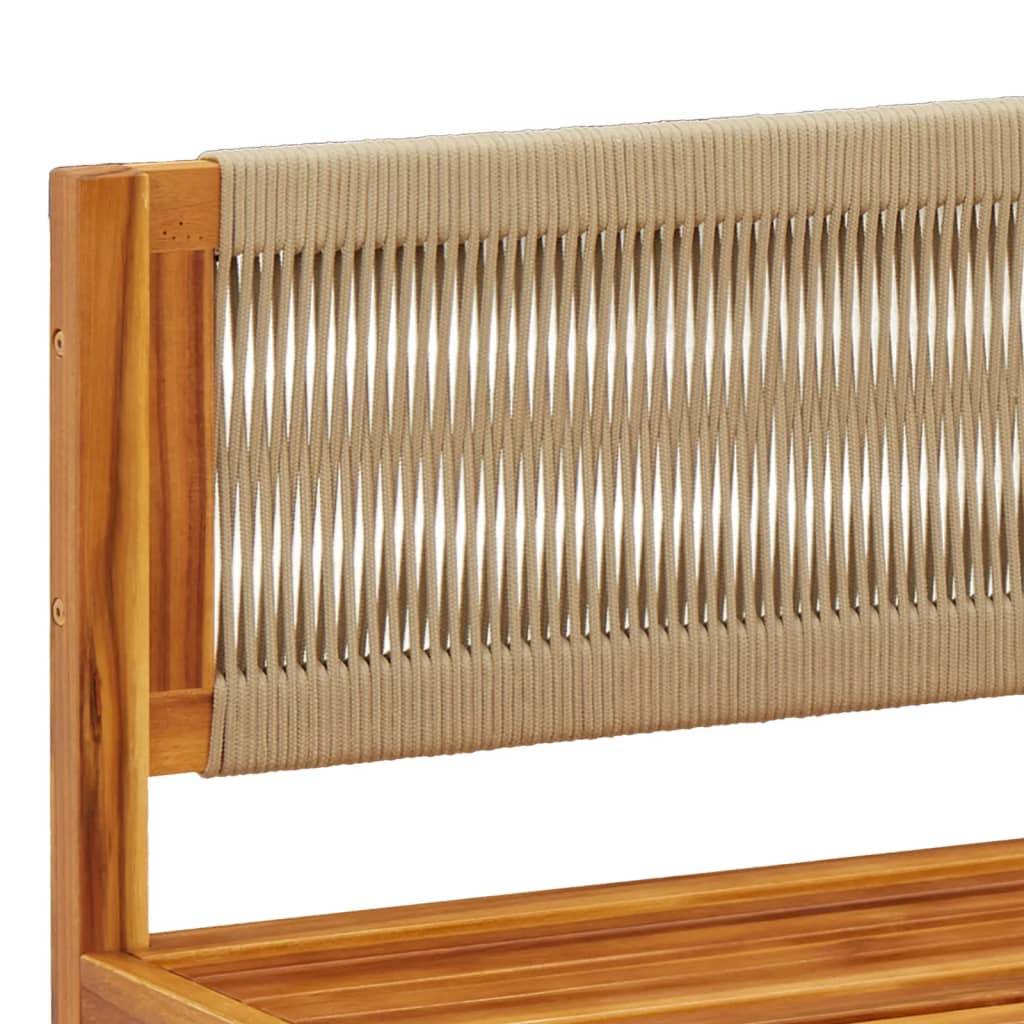 Lot de 2 Canapés d'Angle Jardin Bois Acacia & Corde Beige, Modules de Siège Coussins – ComfortXL Outdoor Living - Image 7