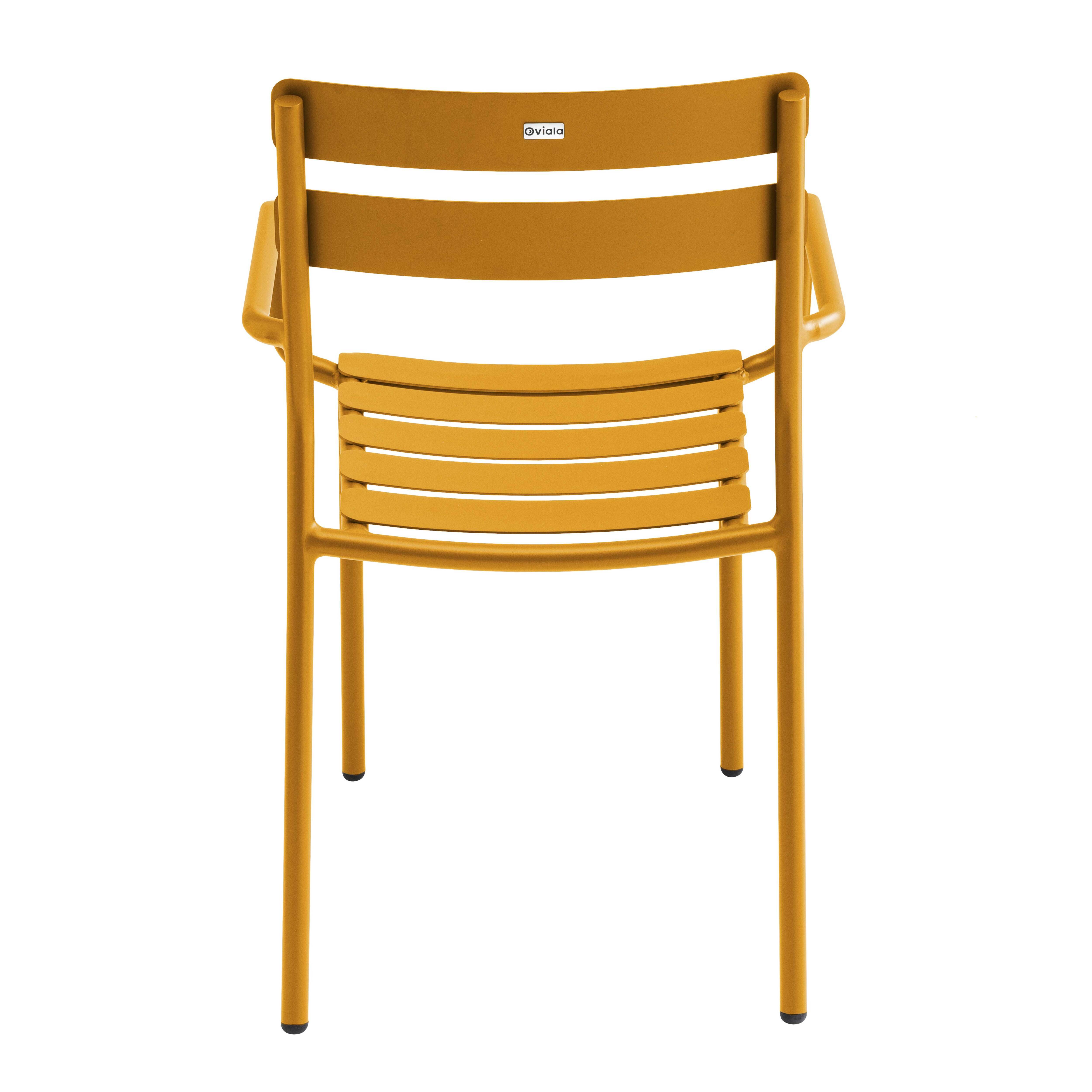 Oviala - Fauteuil de terrasse en aluminium jaune moutarde Almada - Oviala - Image 5