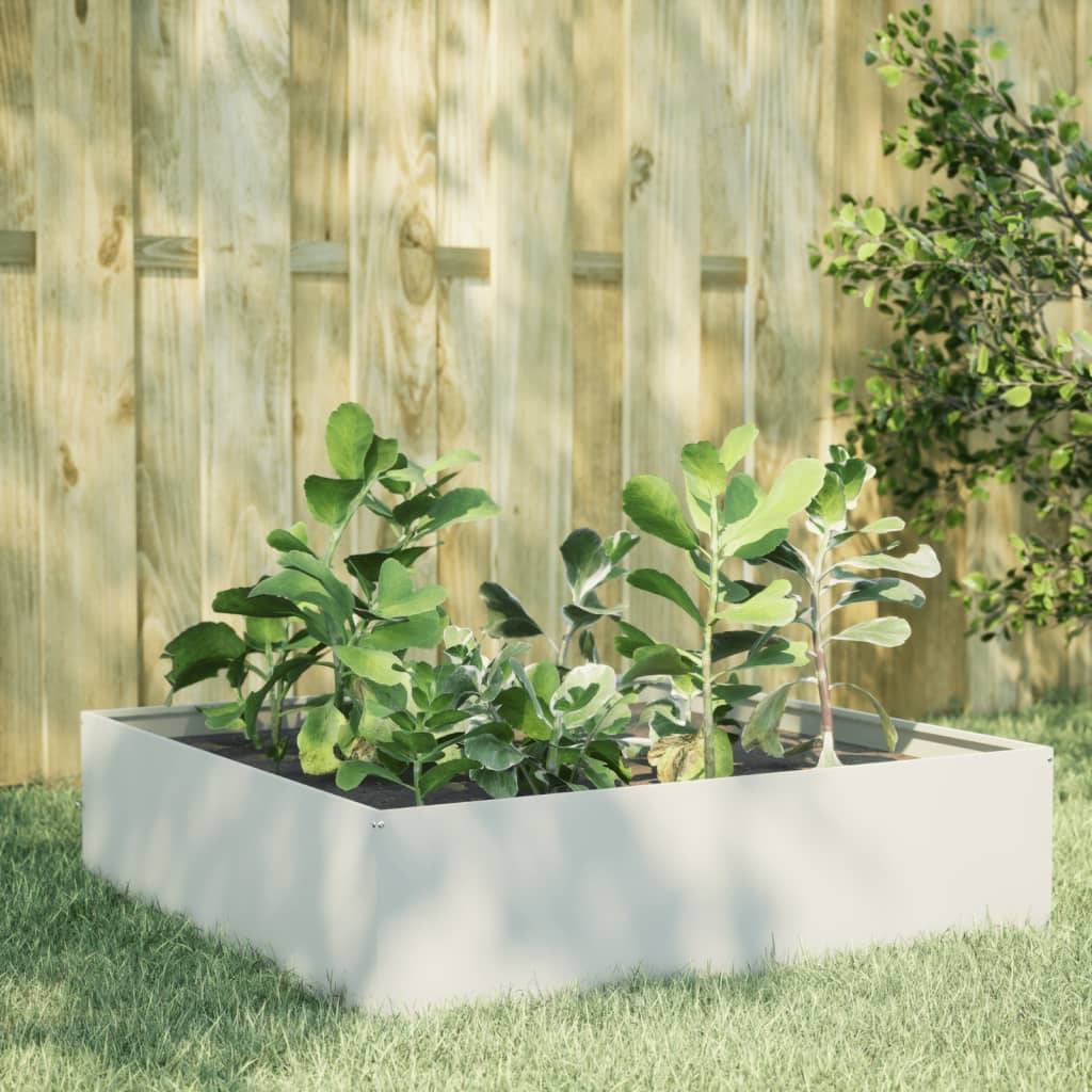 Prolenta Premium - Jardinière acier blanc  100 x 100 x 41 cm  - Prolenta premium p337.6 - Image 2