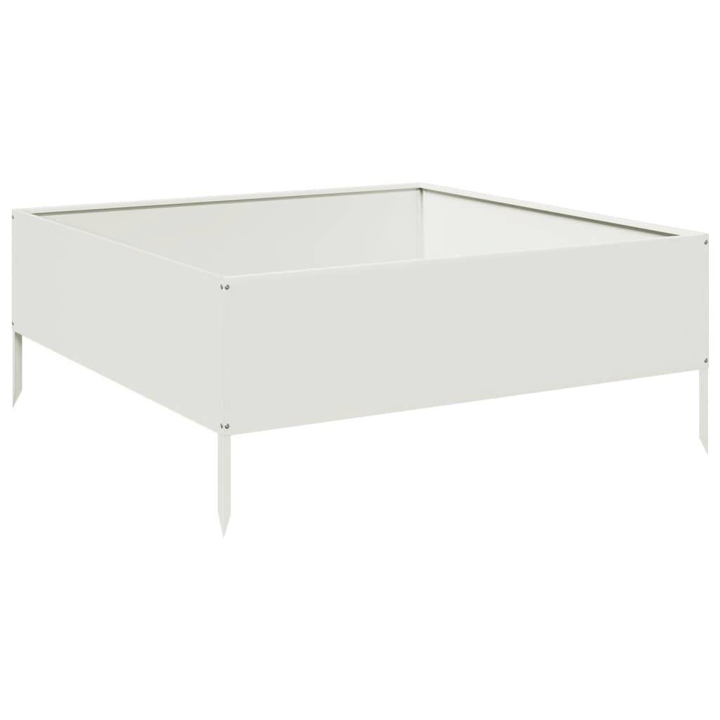 Prolenta Premium - Jardinière acier blanc 100 x 100 x 41 cm - Prolenta premium p337.6 - Image 6